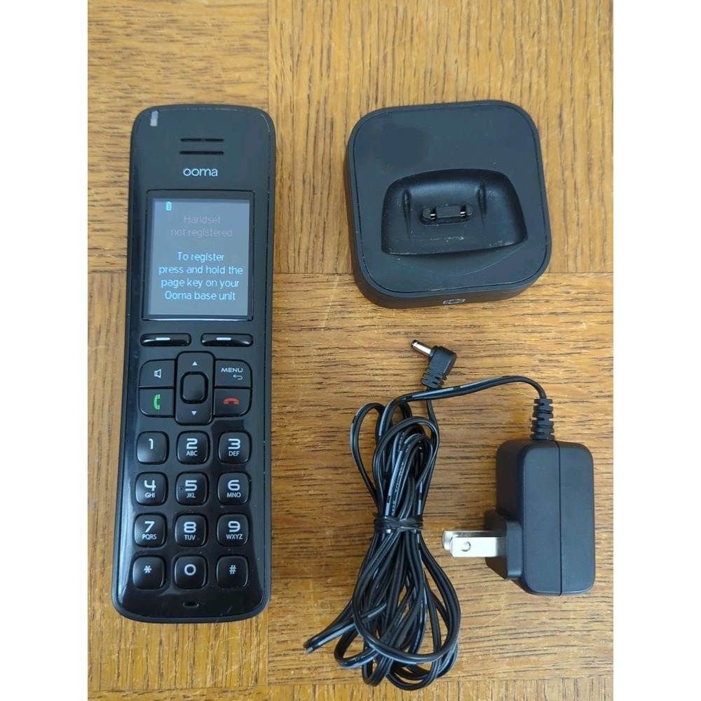 OOMA HD3 Cordless Phone w/ Base & Batteries HD Voice TELOHS500‎ - Tested & Reset